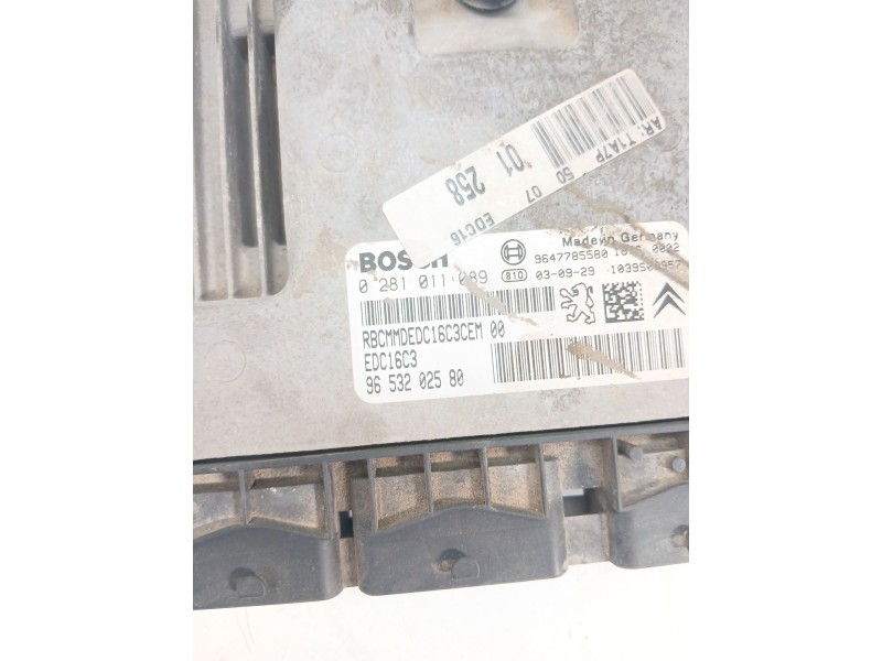 Recambio de centralita motor uce para peugeot 206 hatchback (2a/c) 1.4 hdi referencia OEM IAM 9653202580  