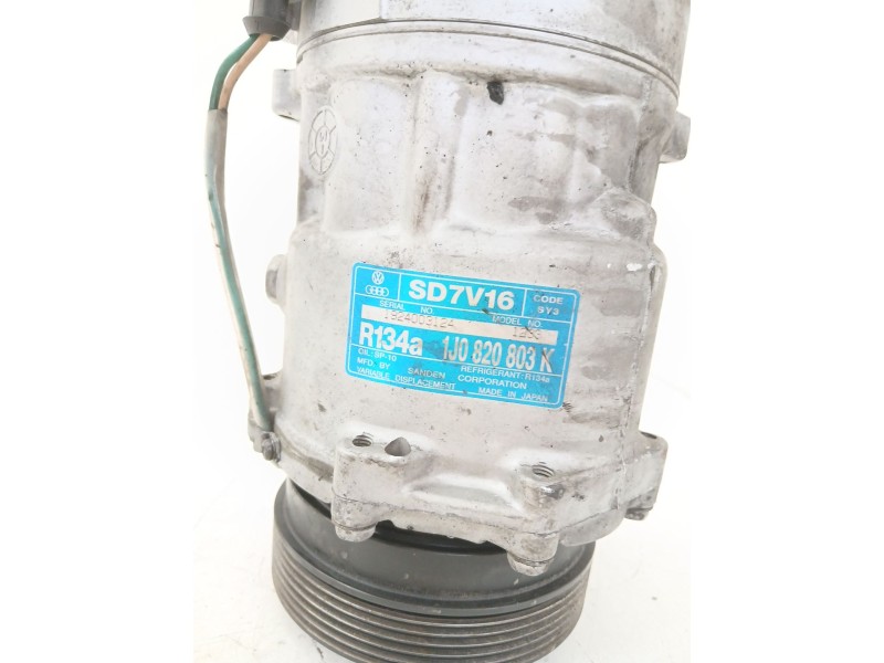 Recambio de compresor aire acondicionado para audi a3 (8l1) 1.9 tdi referencia OEM IAM 1J0820803K  