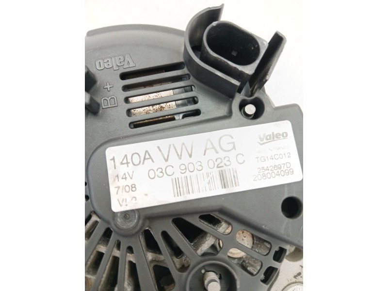 Recambio de alternador para seat leon (1p1) 1.4 tsi referencia OEM IAM 03C903023C  