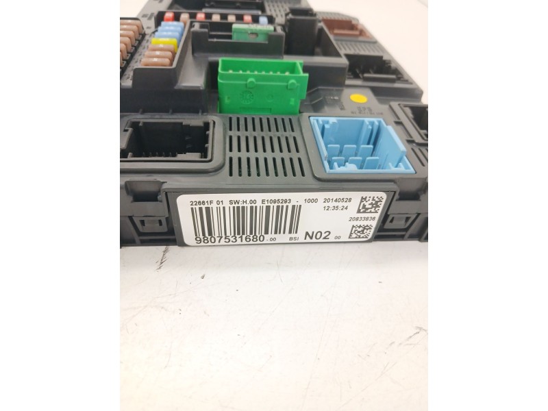 Recambio de caja reles / fusibles para peugeot 2008 i (cu_) 1.2 vti referencia OEM IAM 9807531680  