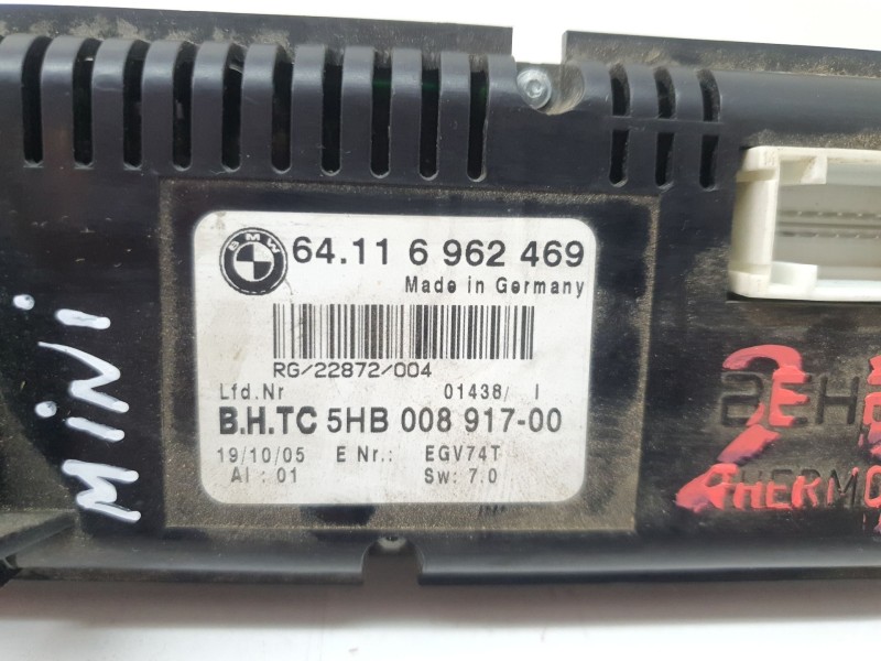 Recambio de mando climatizador para mini mini (r50,r53) 1.6 16v cat referencia OEM IAM RG/22872/004  64116962469
							