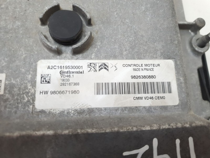 Recambio de centralita motor uce para citroën c4 picasso rip curl referencia OEM IAM 982638088  