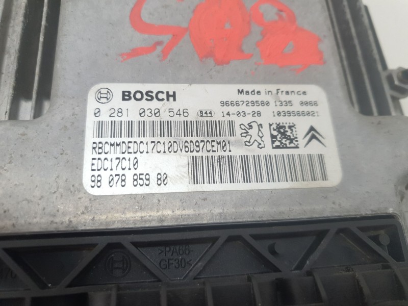 Recambio de centralita motor uce para peugeot partner kombi 1.6 16v hdi fap referencia OEM IAM 9807885980  
							