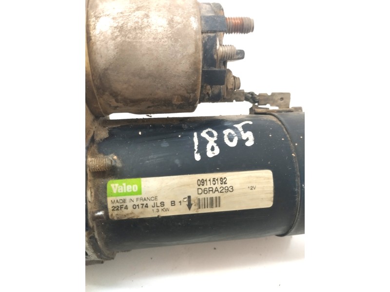Recambio de motor arranque para opel astra h (a04) 1.6 (l48) referencia OEM IAM 09115192  D6RA293
							