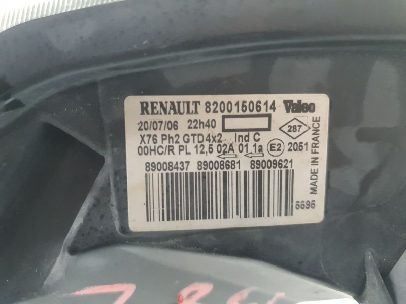 Recambio de faro izquierdo para renault kangoo (f/kc0) 1.5 dci diesel referencia OEM IAM 8200150614  