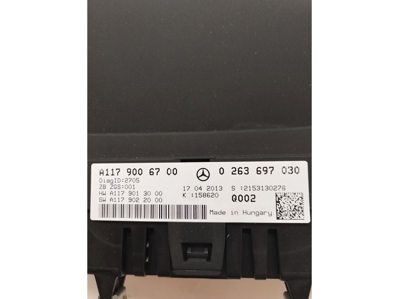 Recambio de cuadro instrumentos para mercedes-benz clase cla (w117) cla 220 cdi (117.303) referencia OEM IAM A1179006700  