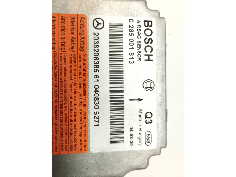 Recambio de centralita airbag para mercedes-benz clase c (w203) sportcoupe 1.8 cat referencia OEM IAM 2038206385  