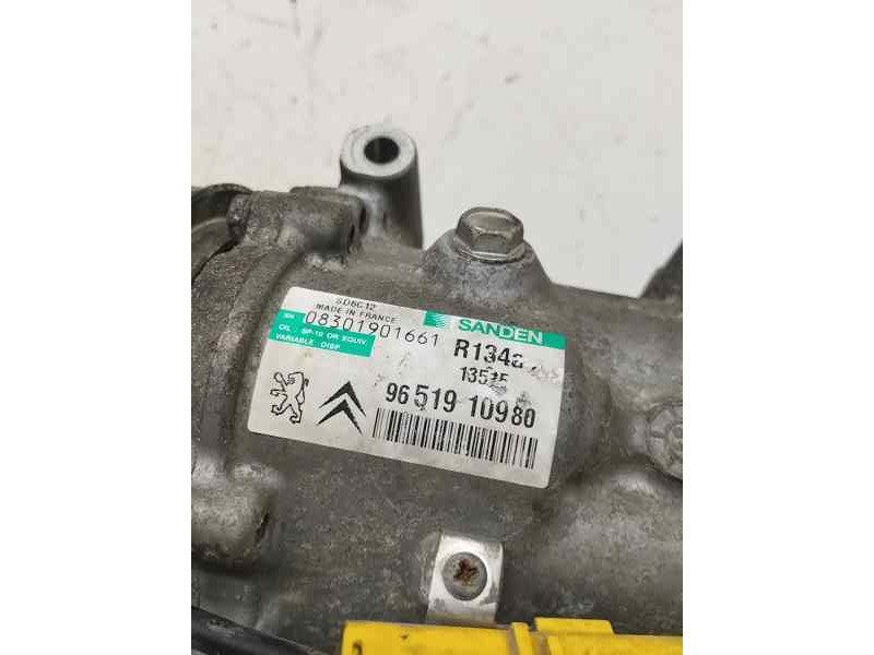 Recambio de compresor aire acondicionado para citroën c4 berlina 1.6 16v 109 cv referencia OEM IAM 9651910980  
							