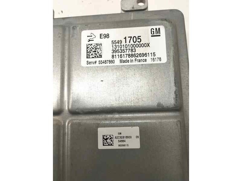 Recambio de centralita motor uce para opel insignia a sedán (g09) 1.6 cdti (69) referencia OEM IAM 55491705  