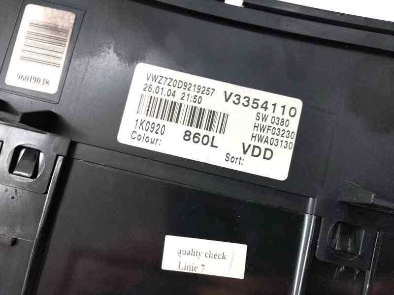 Recambio de cuadro instrumentos para volkswagen golf v berlina (1k1) 1.9 tdi referencia OEM IAM 1K0920860L  
							
