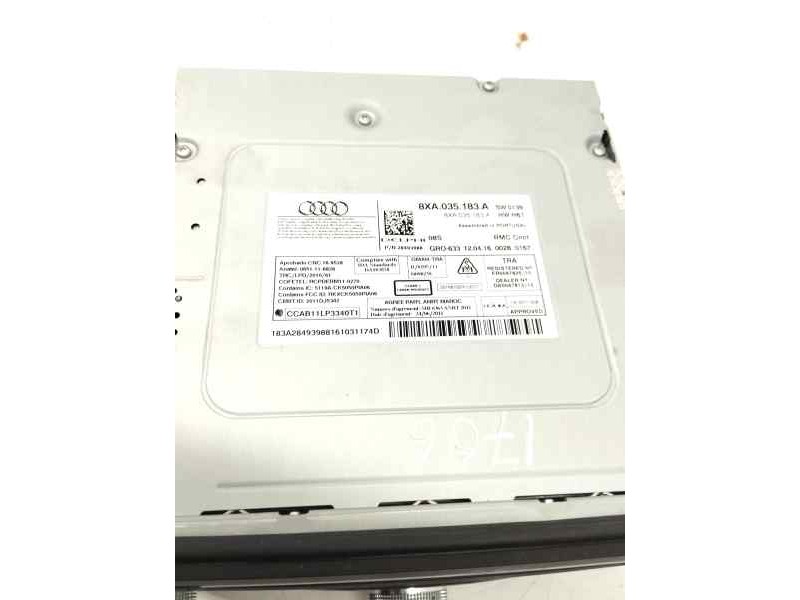 Recambio de sistema audio / radio cd para audi a1 (8xk) 1.0 tsi 95 cv referencia OEM IAM 8XA035183A  
							