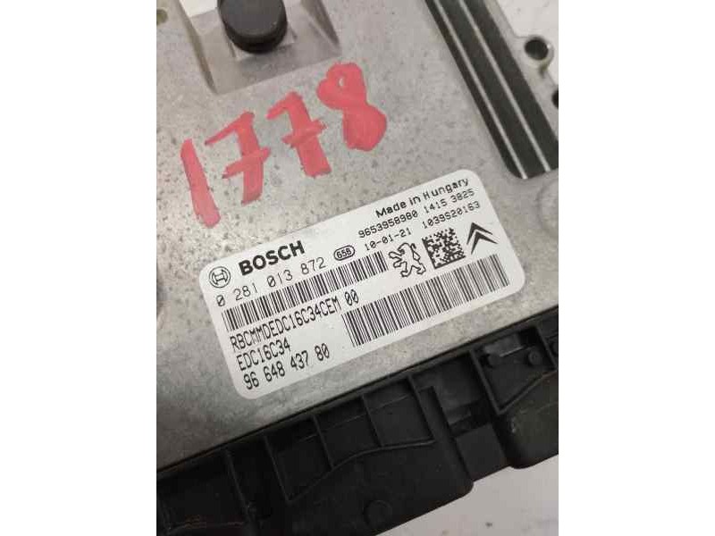 Recambio de centralita motor uce para citroën berlingo cuadro 1.6hdi 90 referencia OEM IAM 9664843780  