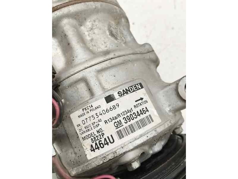 Recambio de compresor aire acondicionado para opel insignia a sedán (g09) 1.6 cdti (69) referencia OEM IAM 39034464  