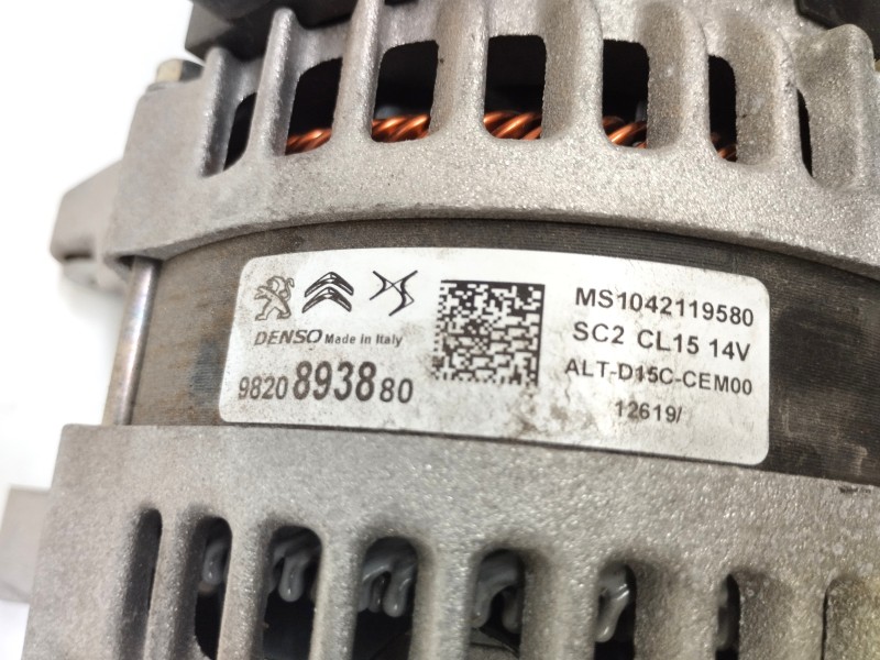 Recambio de alternador para peugeot 3008 1.2 12v e-thp referencia OEM IAM 9820893880  