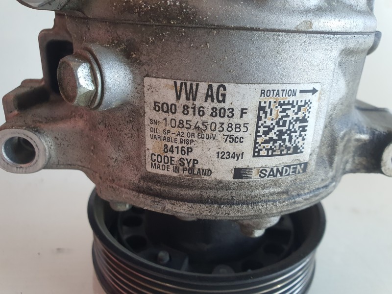Recambio de compresor aire acondicionado para seat leon (5f1) fr plus referencia OEM IAM 5Q0816803F  