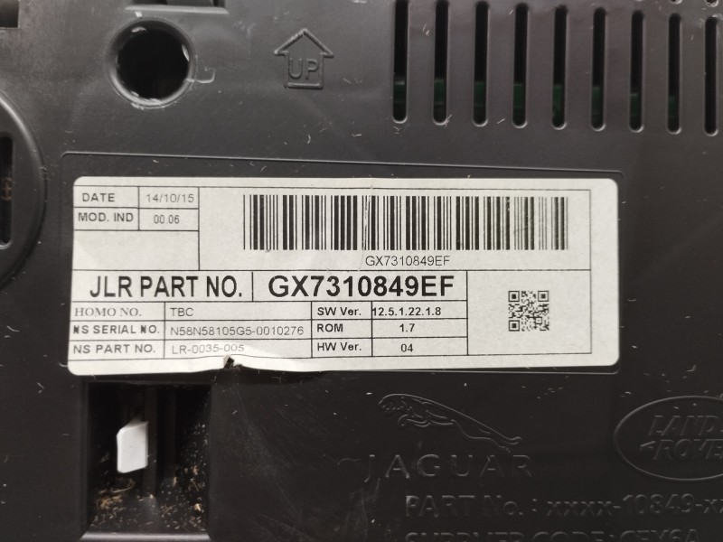 Recambio de cuadro instrumentos para jaguar xe 2.0 diesel cat referencia OEM IAM GX7310849EF  