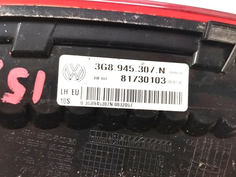Recambio de piloto trasero izquierdo interior para volkswagen arteon (3h7) r-line 4motion referencia OEM IAM 3G8945307N  