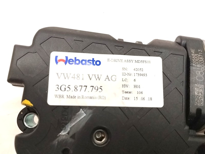 Recambio de motor techo electrico para volkswagen arteon (3h7) r-line 4motion referencia OEM IAM 3G5877795  