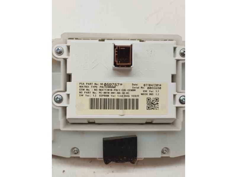 Recambio de cuadro instrumentos para peugeot 208 active referencia OEM IAM 9805975780  