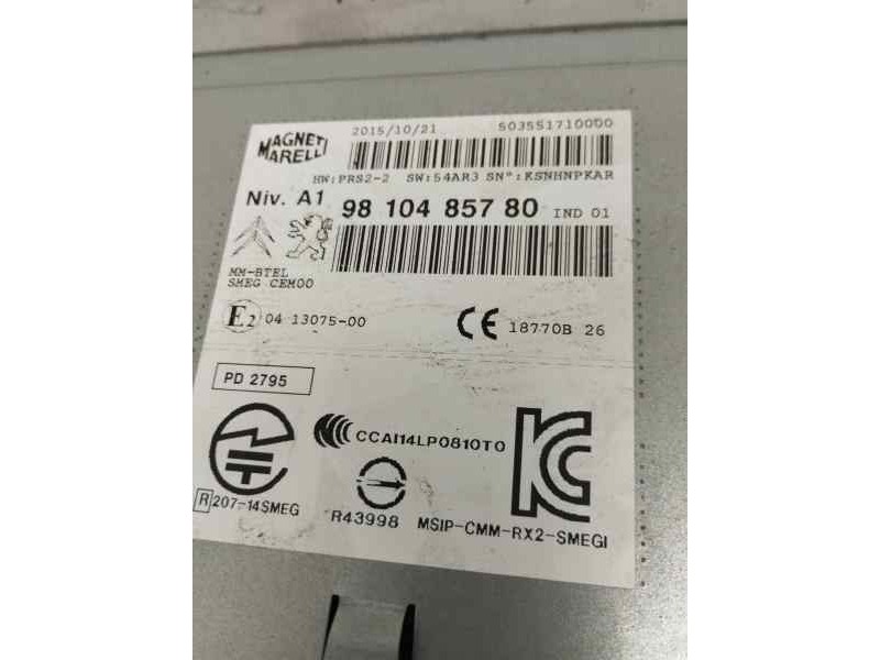 Recambio de sistema audio / radio cd para citroën c4 picasso live edition referencia OEM IAM 9810485780  