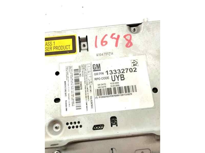 Recambio de sistema audio / radio cd para opel insignia berlina 2.0 cdti 110 cv referencia OEM IAM 13332702  
							