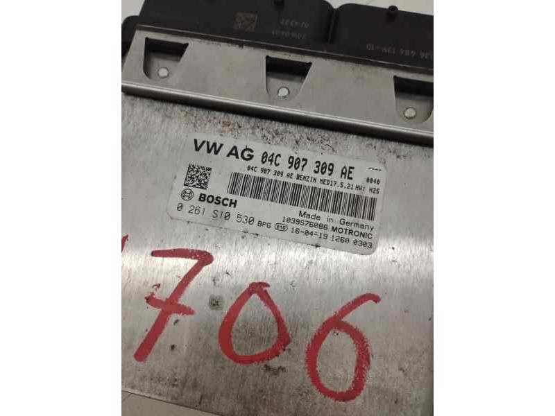 Recambio de centralita motor uce para audi a1 (8xk) 1.0 tsi 95 cv referencia OEM IAM 04C907309AE  
							