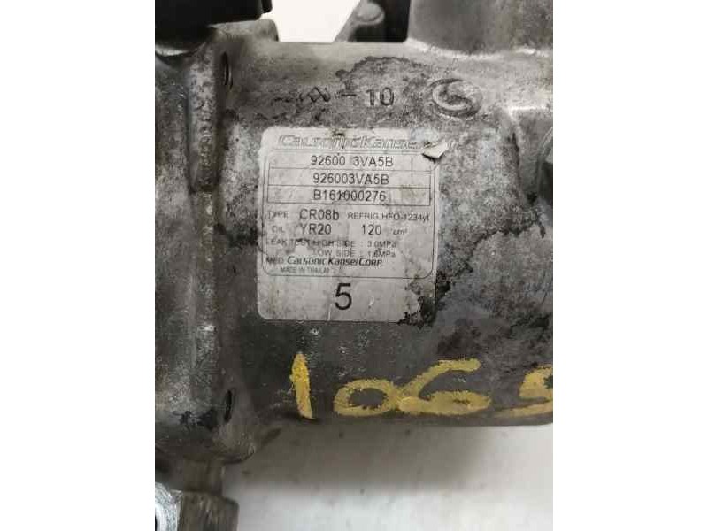 Recambio de compresor aire acondicionado para nissan note n-tec referencia OEM IAM 926003VA5B  
