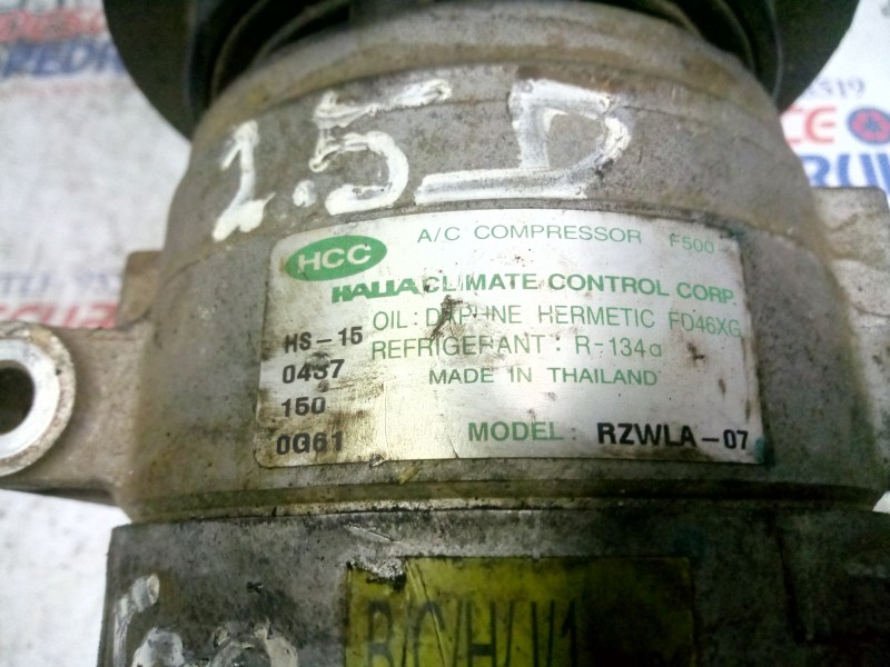 Recambio de compresor aire acondicionado para ford ranger (es) 2.5 tdci cat referencia OEM IAM RZWLA07  
							