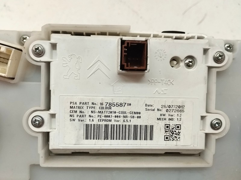 Recambio de cuadro instrumentos para peugeot 208 1.6 16v hdi fap referencia OEM IAM 9678558780  