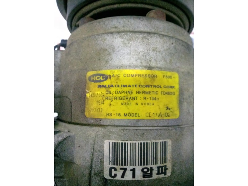 Recambio de compresor aire acondicionado para hyundai matrix (fc) 1.6 cat referencia OEM IAM CD1AA02  