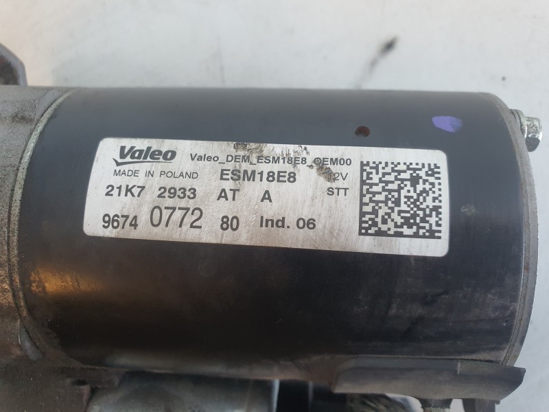 Recambio de motor arranque para peugeot 208 allure referencia OEM IAM 9674077280  