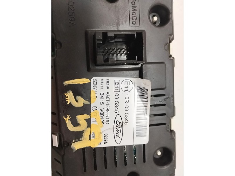 Recambio de pantalla multifuncion para ford fiesta (cb1) titanium referencia OEM IAM AA6T18B955GD  