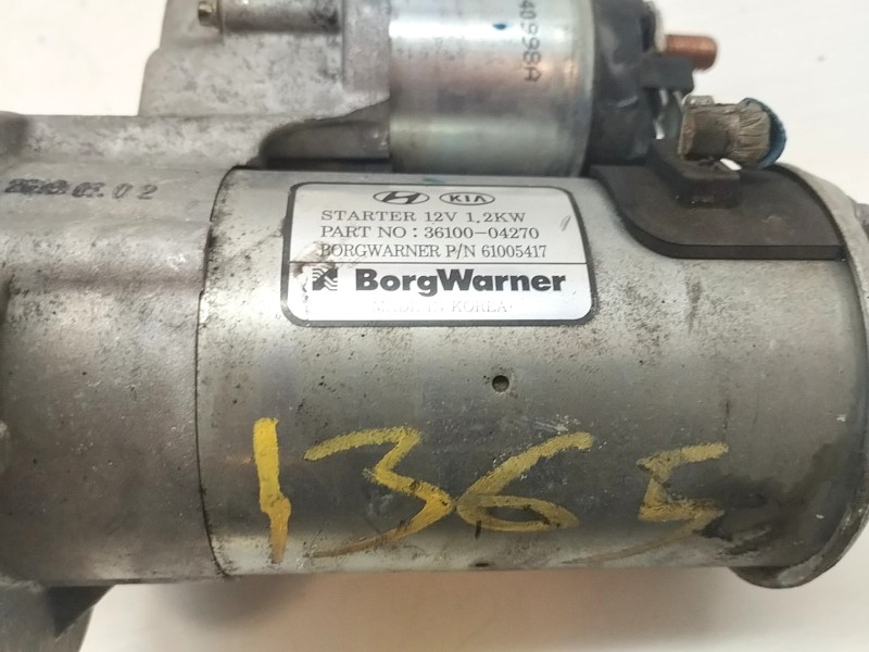 Recambio de motor arranque para hyundai i20 essence referencia OEM IAM 3610004270  