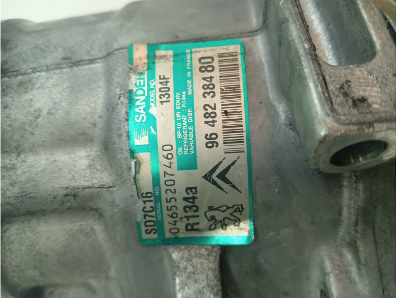 Recambio de compresor aire acondicionado para peugeot 407 1.6 hdi fap cat (9hz / dv6ted4) referencia OEM IAM 9648238480  