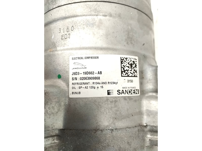 Recambio de compresor aire acondicionado para jaguar i-pace se referencia OEM IAM J9D319D662AB  