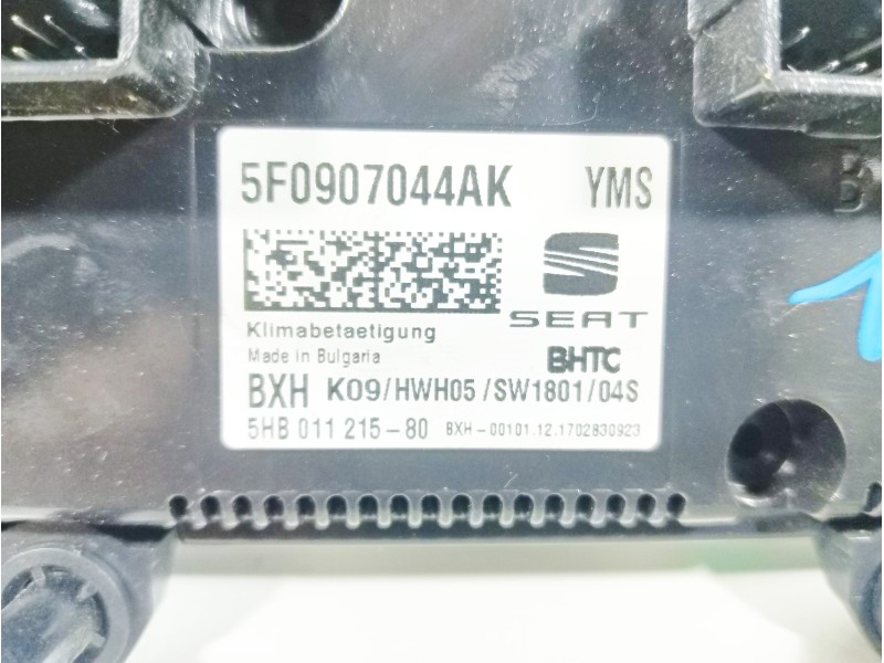 Recambio de mando climatizador para seat leon (5f1) 1.2 tsi referencia OEM IAM 5F0907044AK  