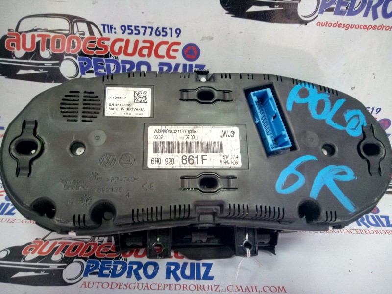 Recambio de cuadro instrumentos para volkswagen polo (6r1) 1.6 tdi referencia OEM IAM 6R0920861F  