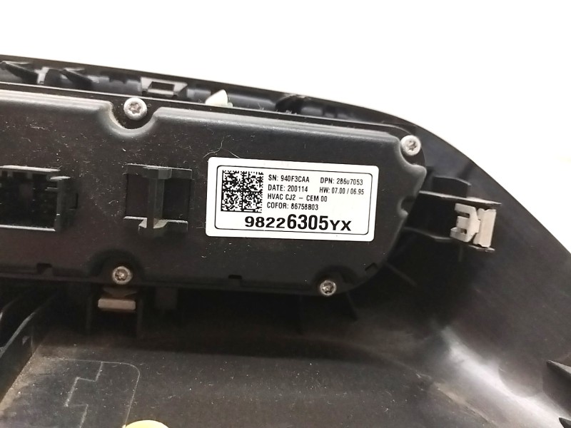 Recambio de mando climatizador para opel crossland x design line referencia OEM IAM 98226305YX  