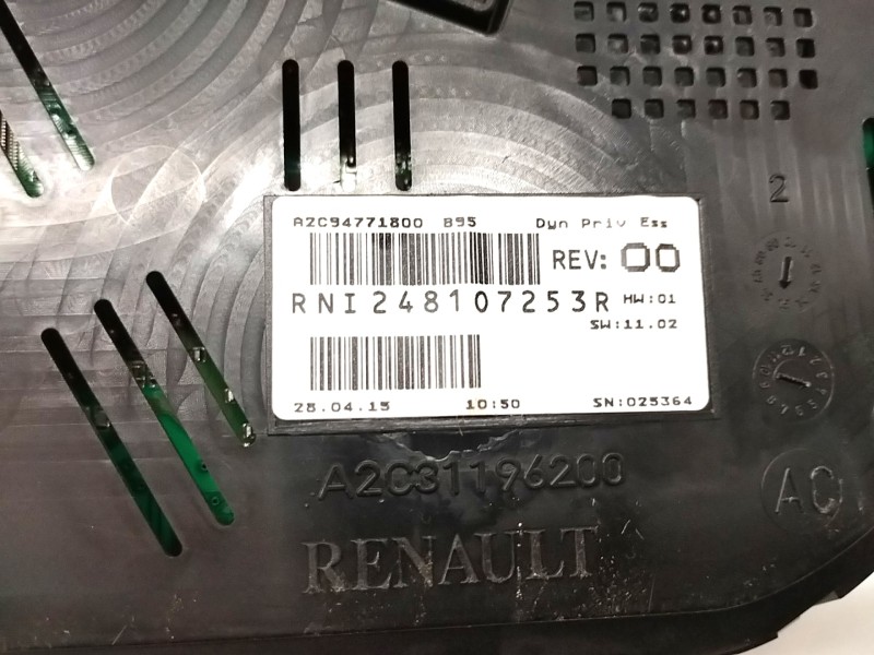 Recambio de cuadro instrumentos para renault megane iii berlina 5 p 1.2 16v referencia OEM IAM RNI248107253R  
