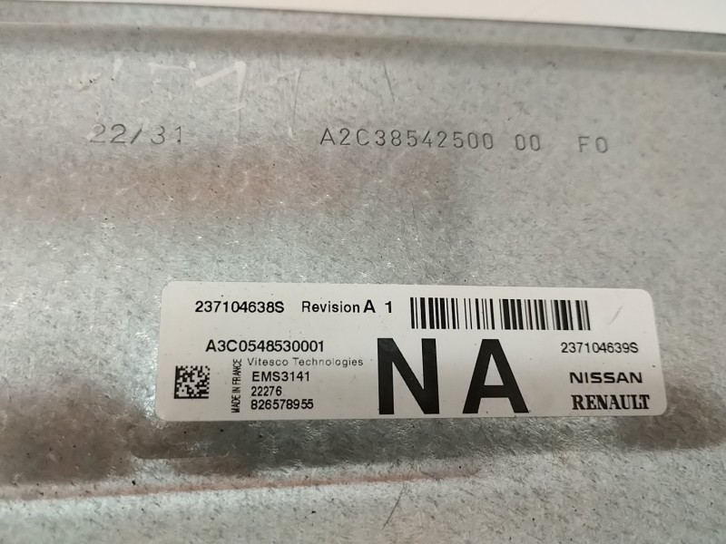 Recambio de centralita motor uce para dacia sandero iii 1.0 tce referencia OEM IAM 237104638S  