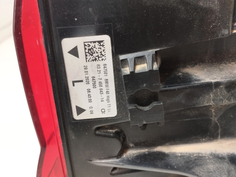 Recambio de piloto trasero izquierdo para bmw serie 1 lim. (f40) 1.5 12v turbodiesel referencia OEM IAM 7450643  