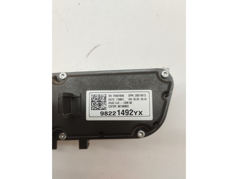 Recambio de mando climatizador para opel crossland x 1.2 referencia OEM IAM 982211492YX  