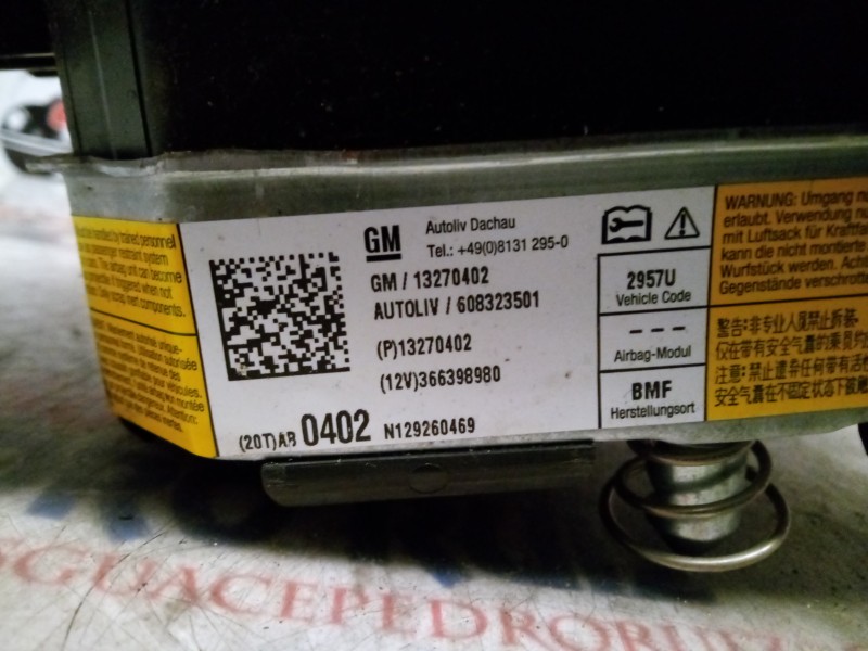 Recambio de airbag delantero izquierdo para opel insignia berlina referencia OEM IAM 13270402  