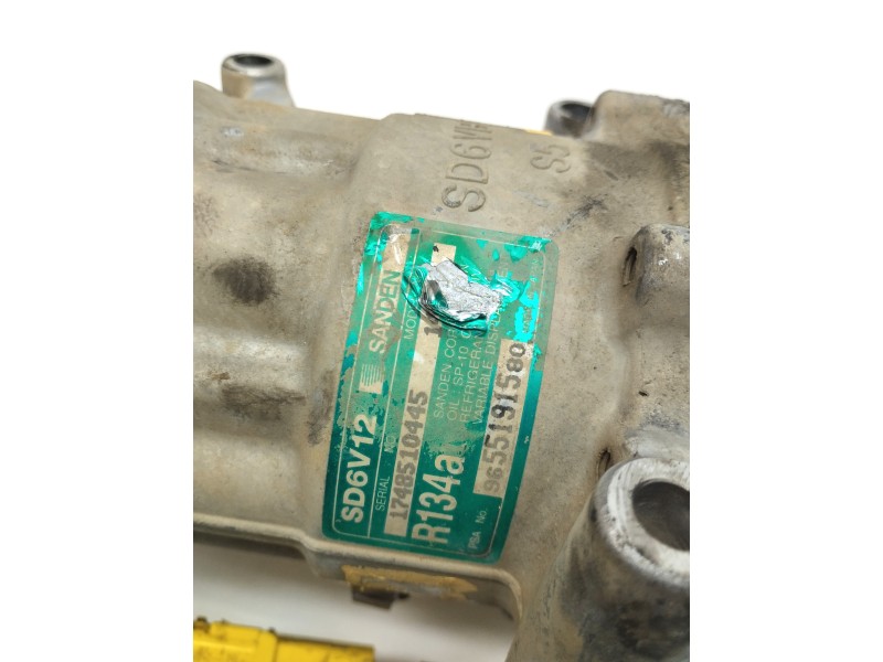 Recambio de compresor aire acondicionado para peugeot 206 berlina look referencia OEM IAM 9655191580  