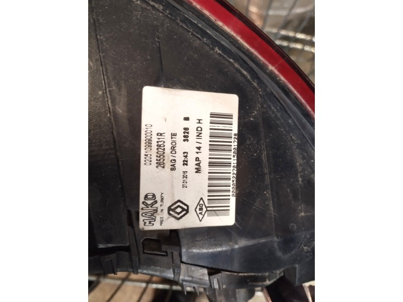 Recambio de piloto trasero derecho para renault clio iv expression referencia OEM IAM 265502631R  