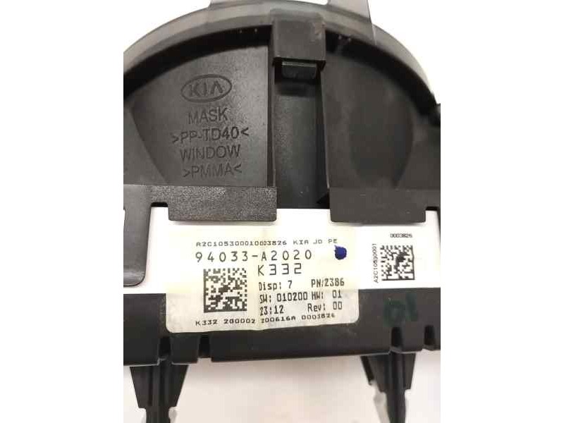 Recambio de cuadro instrumentos para kia cee´d 1.4 crdi cat referencia OEM IAM 94033A2020  