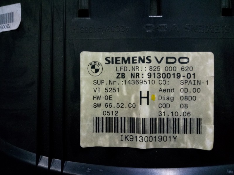 Recambio de cuadro instrumentos para bmw serie 3 coupe (e92) 3.0 turbodiesel referencia OEM IAM 14369510  
