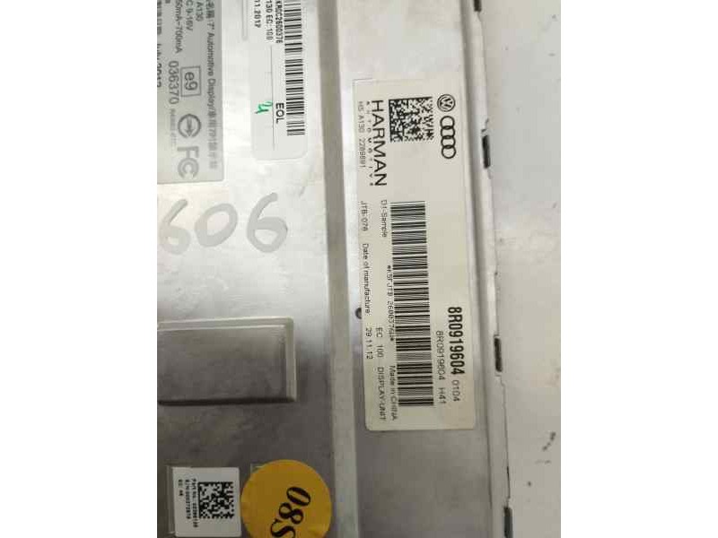 Recambio de pantalla multifuncion para audi q5 (8r) 3.0 tdi 245 cv referencia OEM IAM 8R0919604  