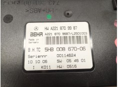 Recambio de centralita calefaccion para mercedes-benz clase s (w221) berlina 3.0 cdi cat referencia OEM IAM A2218709987   2