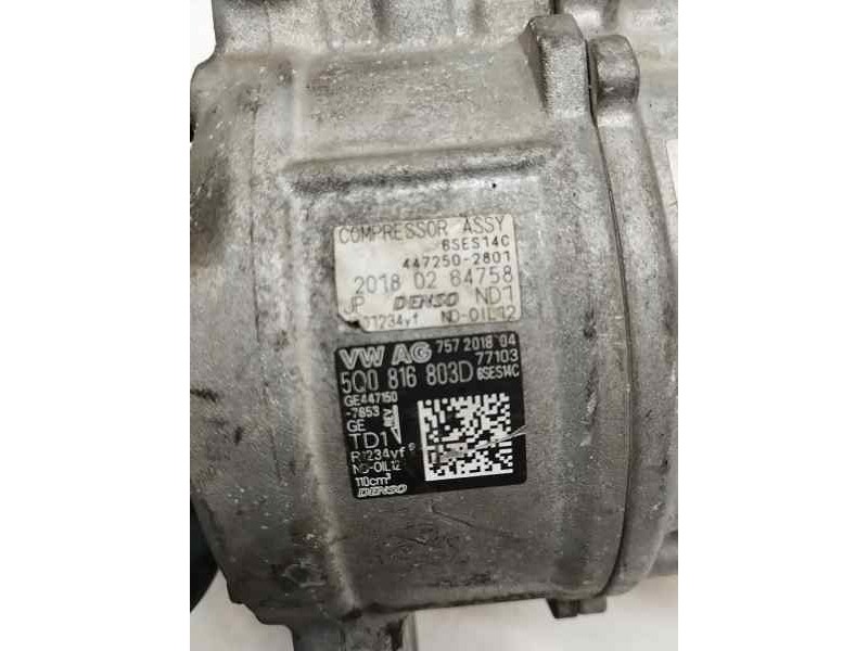 Recambio de compresor aire acondicionado para seat leon st (5f8) x-perience 4drive referencia OEM IAM 5Q0816803D  